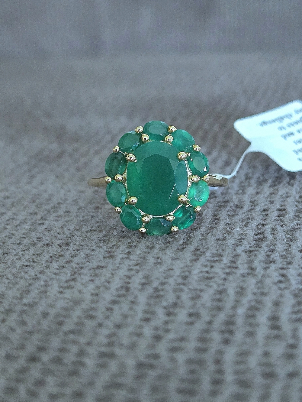 Shivam Green💚 Onyx Flower🌸 Ring💍